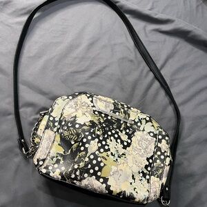 Betsey Johnson Black & White Floral Purse